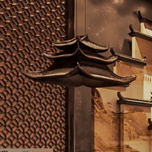 Đèn thả gỗ mái chùa trang trí nhà hàng DTK 283